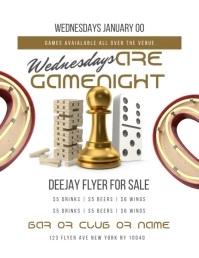 GAME NIGHT flyer Løbeseddel (US Letter) template