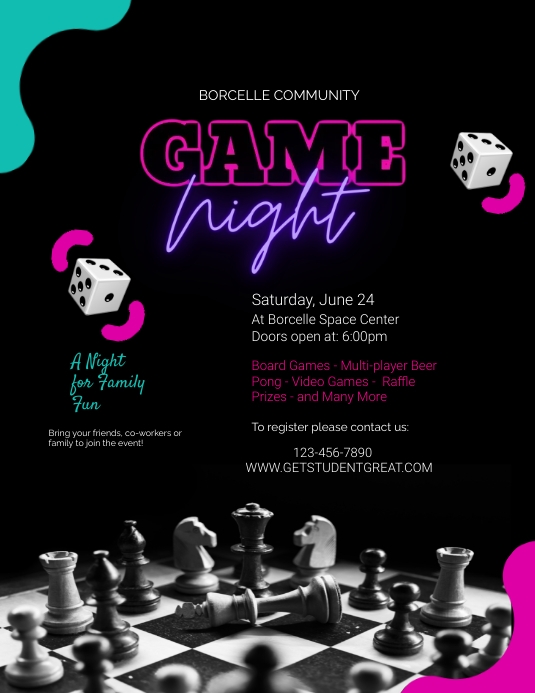 Flyer Game Examples GAME NIGHT FLYER Template | PosterMyWall