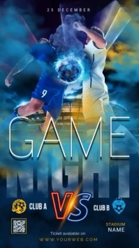 Game Night Football Template Instagram-Story