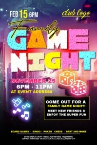 Game Night Poster template