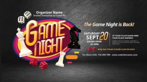 Game Night Twitter Post template