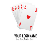 Game Poker Playing Card  Logo casino template