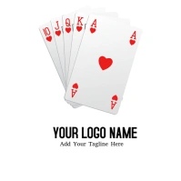 Game Poker Playing Card  Logo casino template