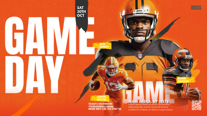 game poster Digital Display (16:9) template