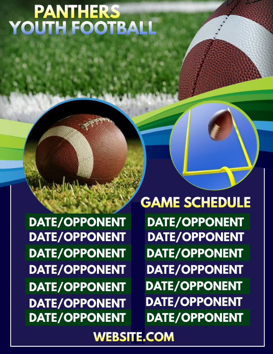 Game Schedule Template PosterMyWall