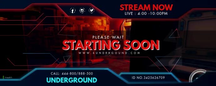 Starting Banner Game Stream Starting Soon Twitch Profile Bann Template | PosterMyWall