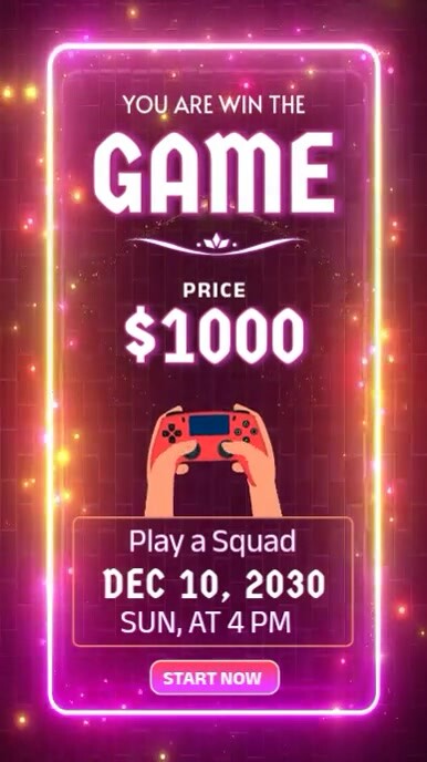 Game Template Instagram-verhaal