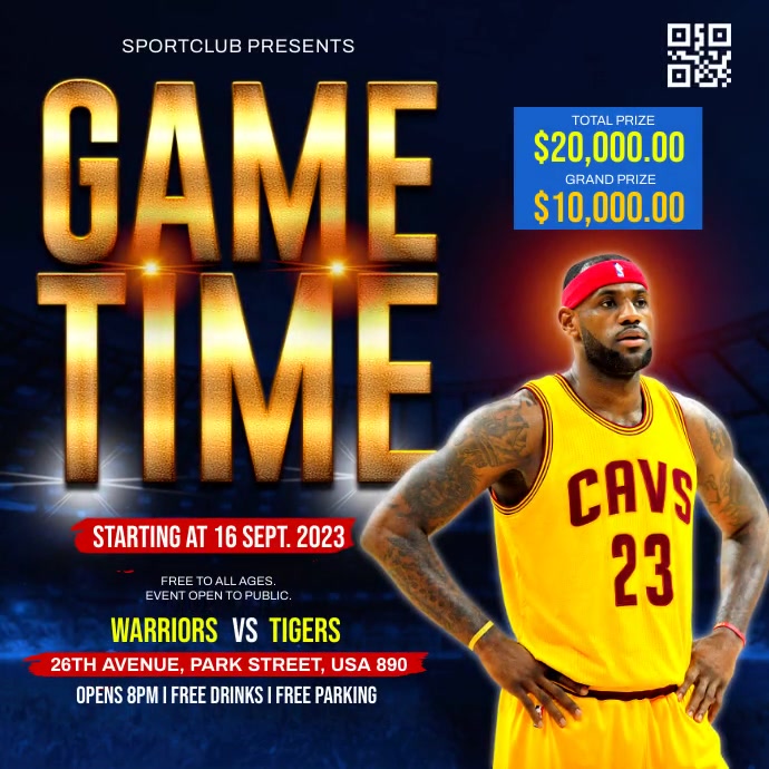 GAME TIME Template | PosterMyWall