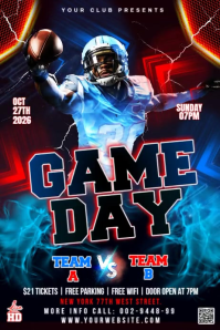 Game Week Football Flyer Template Poster Plakat