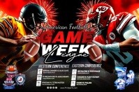 Black Game Week League Schedule Poster Template