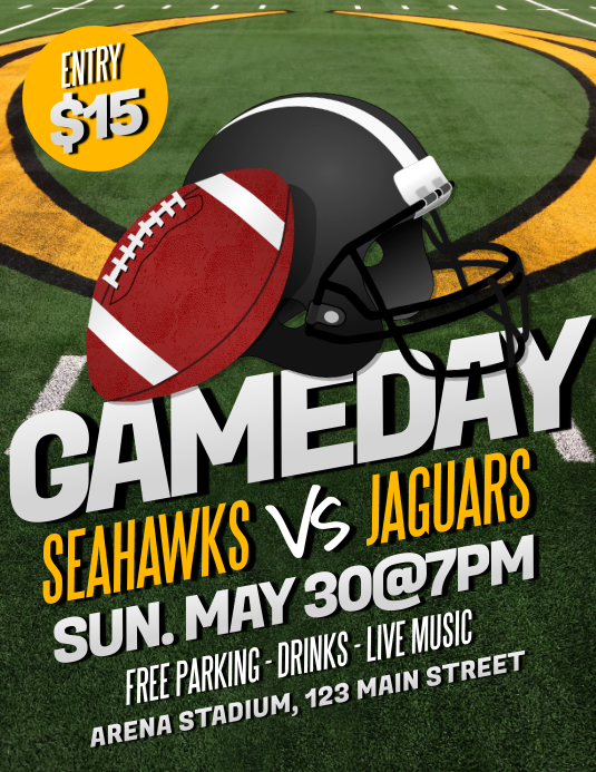 Gameday Flyer Template PosterMyWall