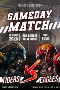 Gameday Match American Football Póster template