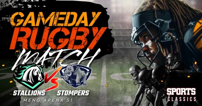 Match Day Rugby Gameday Rugby Match Template | PosterMyWall