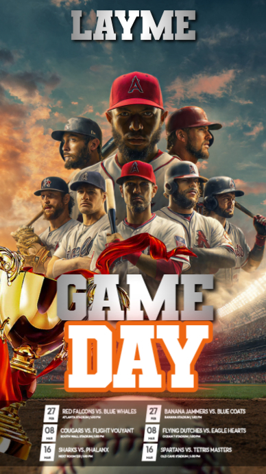 Baseball Game Day Template | PosterMyWall