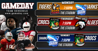 Gameday Team Schedule 2025 Obraz udostępniany na Facebooku template