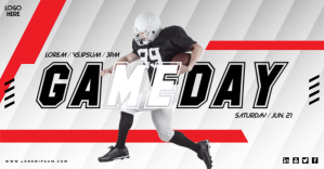 Gameday Template delt Facebook-billede