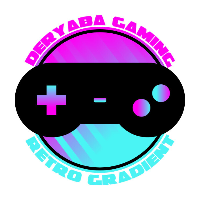 Gamer Gamepad Gradient Retro Streamer Logo โลโก้ template