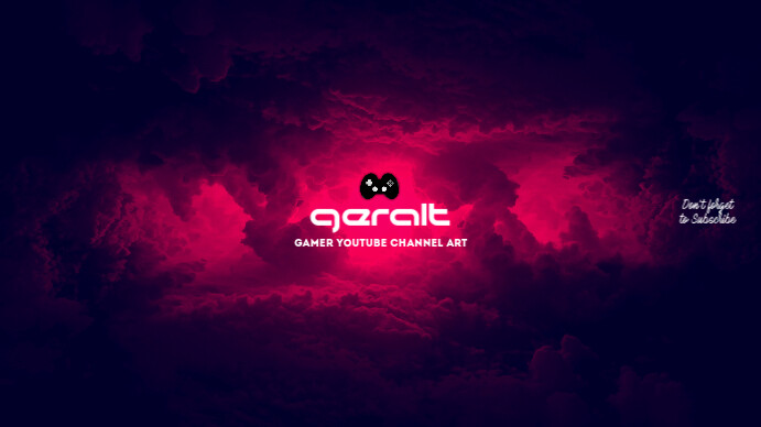 Gamer Youtube Channel Art Banner Template Postermywall