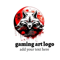 gaming art logo template
