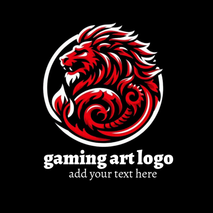 gaming art logo template