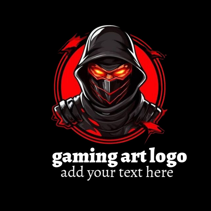 gaming art logo template