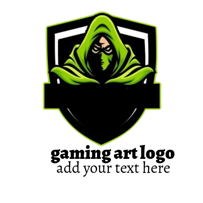 gaming art logo template