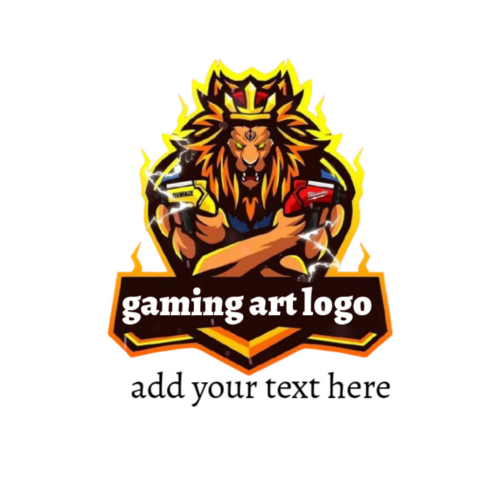 gaming art logo Logótipo template