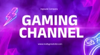Gaming channel banner  Social media banner Miniature YouTube template