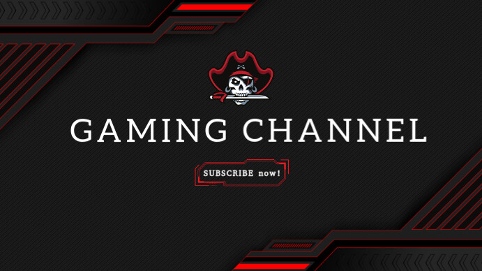 Gaming Channel Subscribe Now Banner" Miniatura do YouTube template