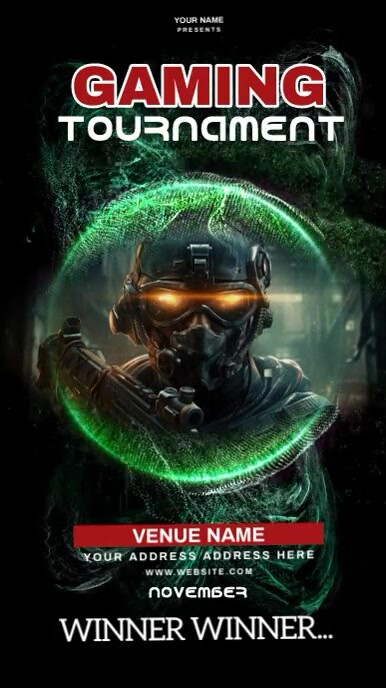 Gaming Message Poster GAMING EVENT POSTER FLYER VIDEO Template | PosterMyWall