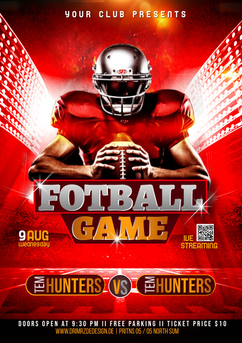 Gaming flyers, football flyers,Soccer A3 template