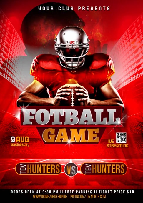 Gaming flyers, football flyers,Soccer A4 template