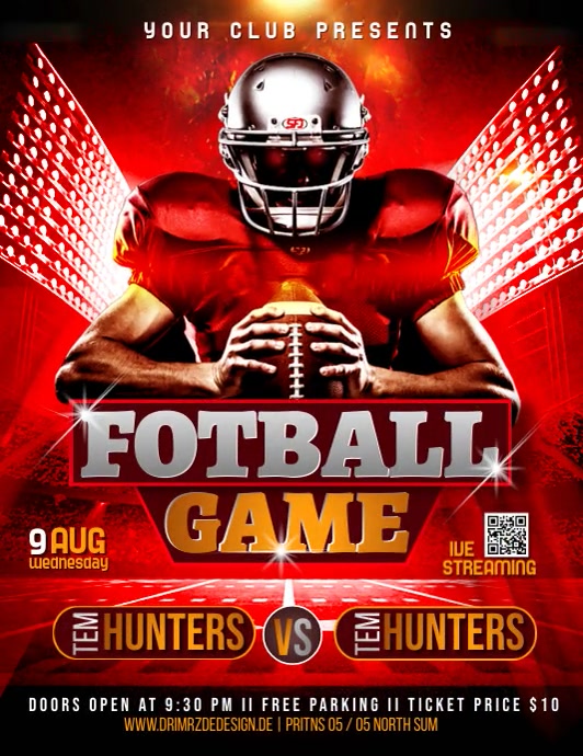Gaming flyers, football flyers,Soccer template