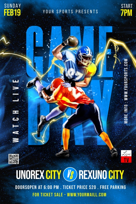 Gaming flyers, football flyers,Soccer Banner 4' × 6' template
