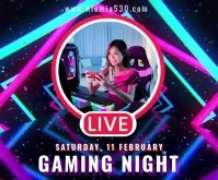 Gaming Night Rectángulo Mediano template