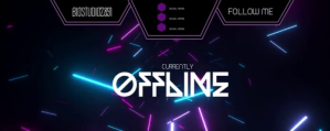 Gaming Streaming Neon Video Banner Templates Spanduk Twitch