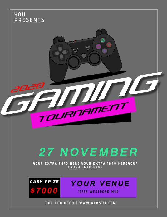 Gaming tournament EVENT FLYER TEMPLATE PosterMyWall