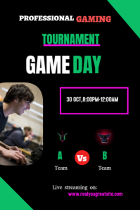 Gaming tournaments Poster template
