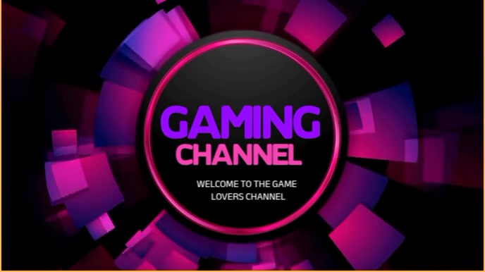 Gaming YouTube intro  YouTube gaming intro Tampilan Digital (16:9) template