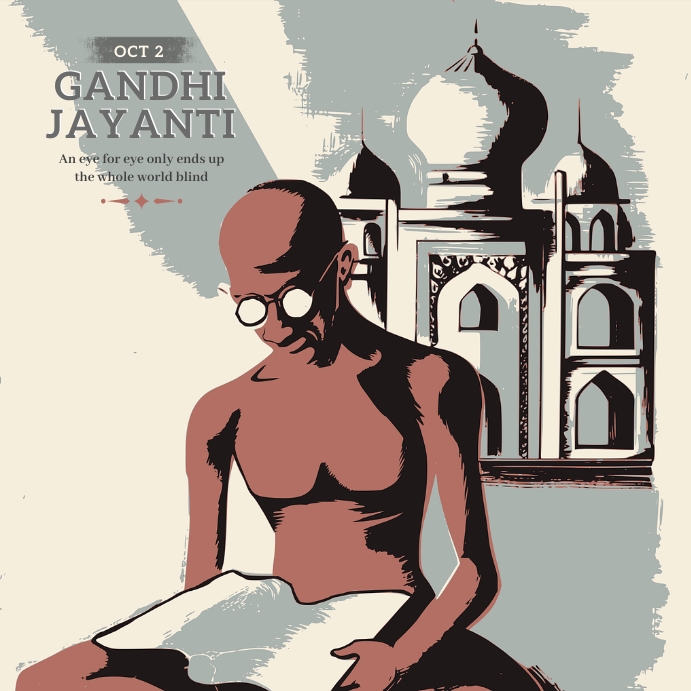Gandhi Jayanthi Post template