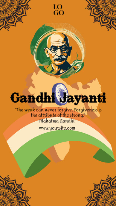 Gandhi Jayanti Instagram Story template