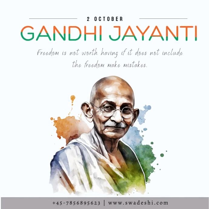 GANDHI JAYANTI Instagram Post template