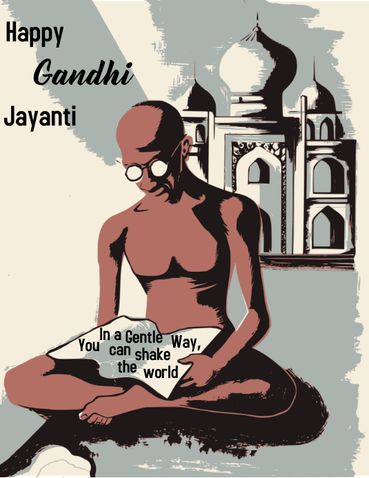 GANDHI JAYANTI Flyer (US Letter) template