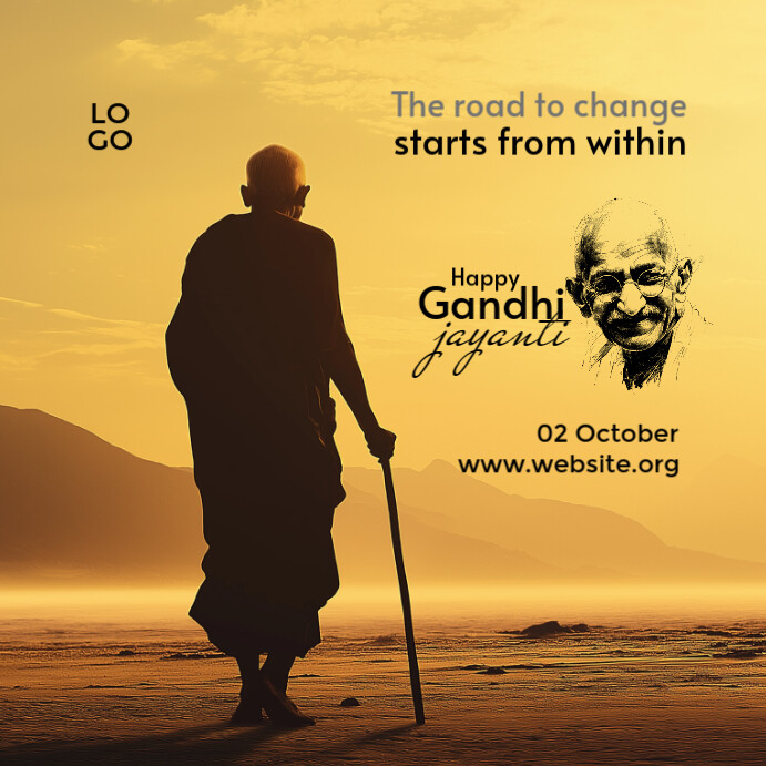 Gandhi Jayanti Post Template