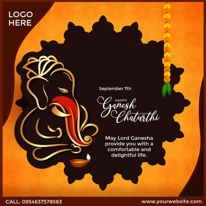 Ganesh Chaturthi Instagram Post template