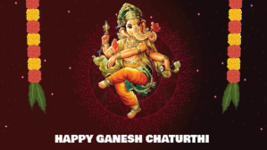 Brązowy Ganesh Chaturthi Celebration Цифровой дисплей Template
