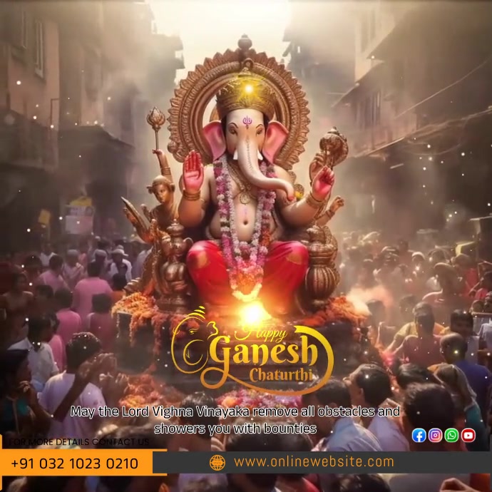 Ganesh Chaturthi Instagram Post template