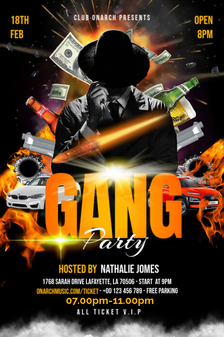 Gang Party Template | PosterMyWall