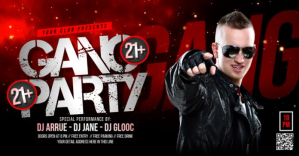Черный Club Party Obraz udostępniany na Facebooku Template