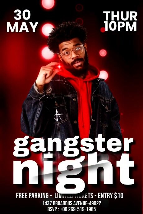 Gangster Night Poster template